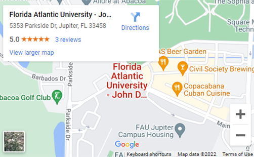 map of FAU Jupiter campus